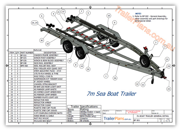 Free Boat Trailer Plans | How To Build DIY PDF Download UK Australia 