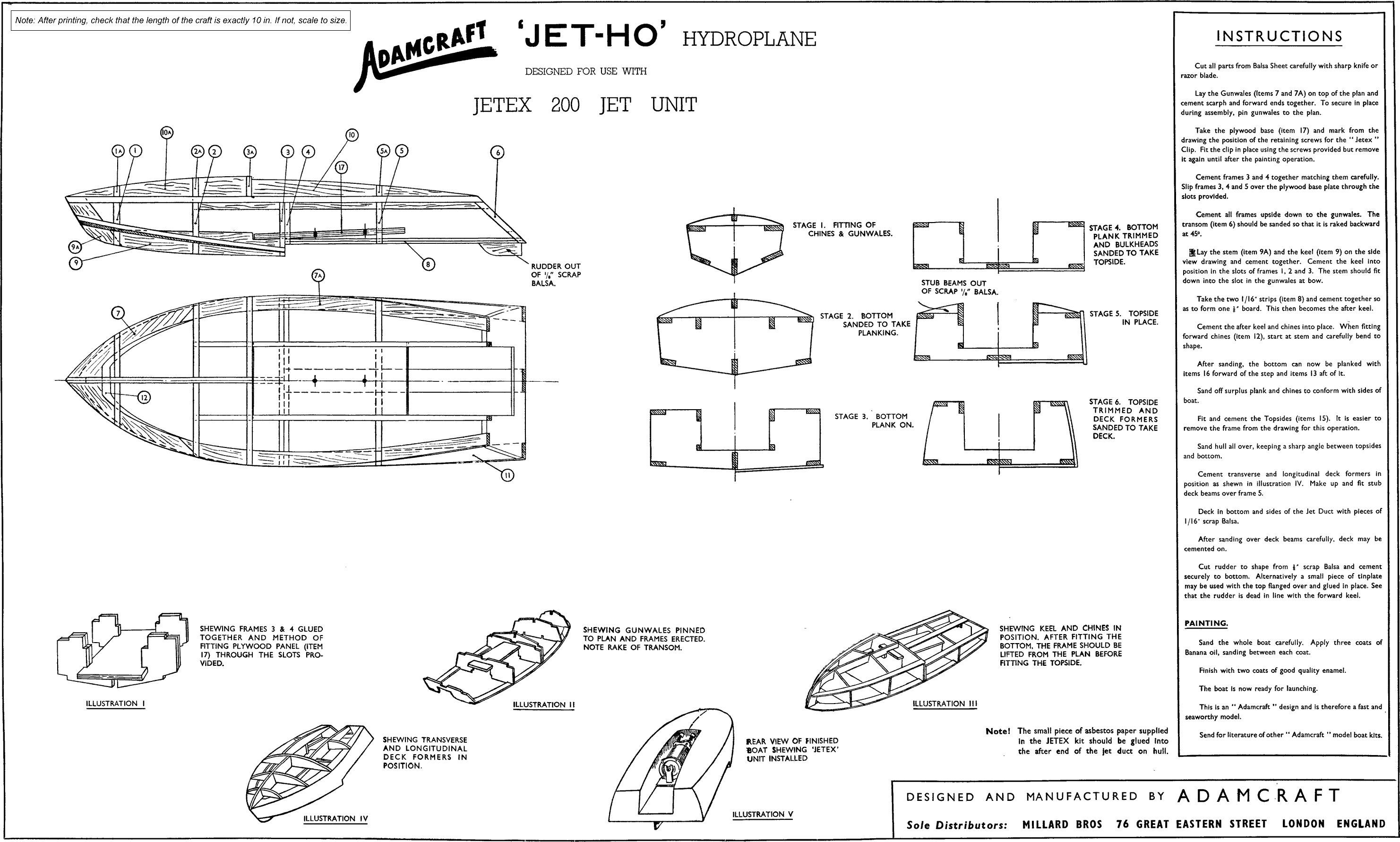Vintage Hydroplane Plans