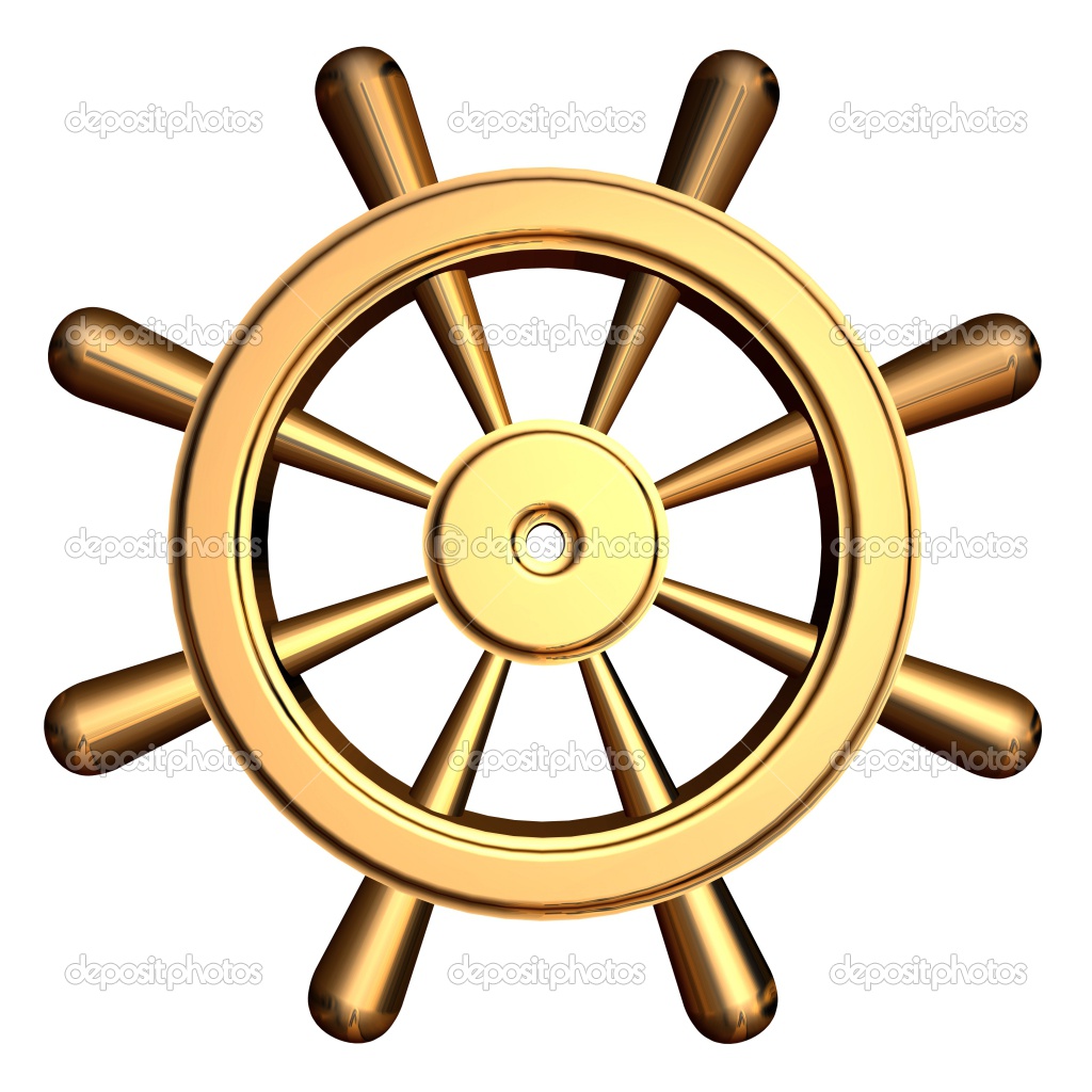 Class Wood and Chrome Decorative Pirate Ship Steering Wheel 12quot