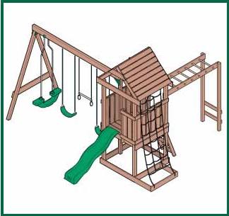 Simple Wood Swing Set Plans DIY Blueprint Plans Download ...