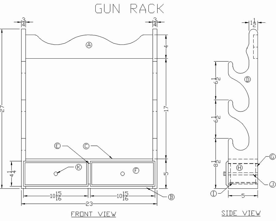 Table For Breakfast Woodworking Plans Rifle Rack Diy