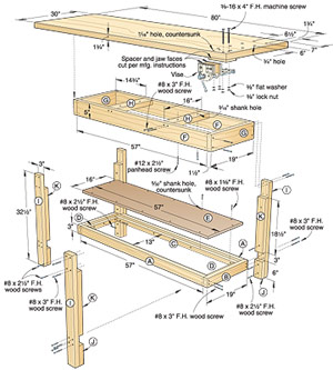 Wooden Workbench Plans Free