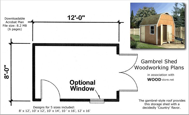 12 X 12 Gambrel Roof Shed Plans Free