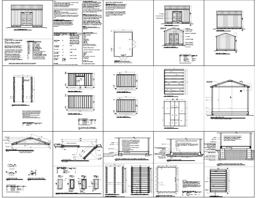 12X16 Storage Shed Plans with Loft