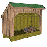 4 Cord Wood Shed Plans