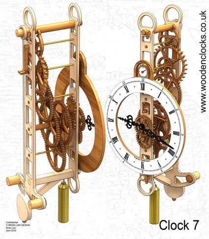 Wood Wooden Gear Clock Plans Free Patterns Dxf - Blueprints PDF DIY 