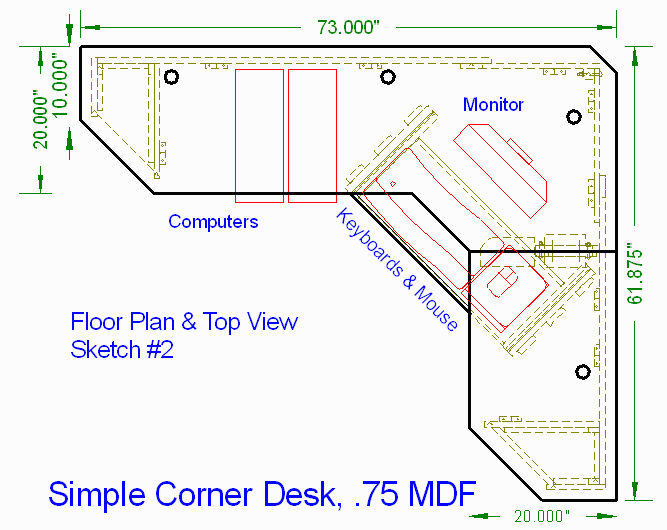 Corner Computer Desk Plans