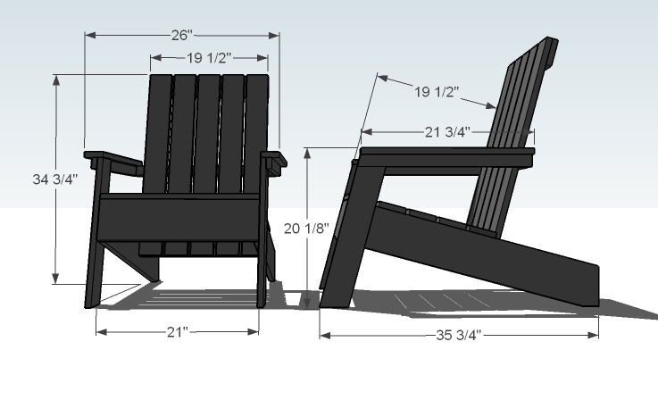 Modern Adirondack Chair Plans - How To build DIY Woodworking 