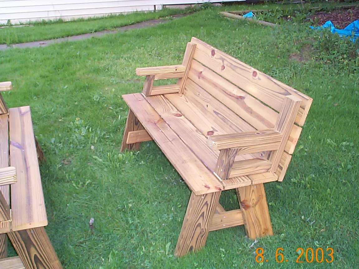 Picnic Table Benches Plans | How To build an Easy DIY Woodworking ...
