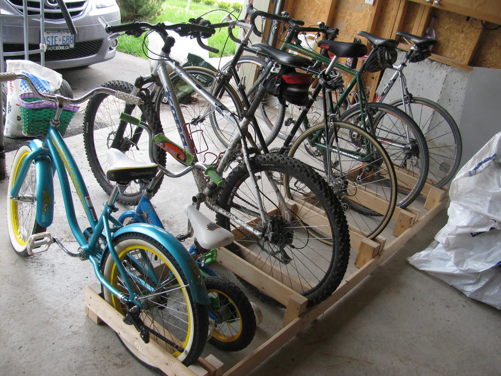 Wood Bike Rack