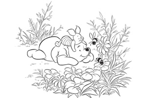 ｂ５ぬりえ ｄｃ くまのプーさん ｅ柄 ディズニー商品 サンスター文具公式 クマのプーさん 鉛筆画 プリント イングランド購入品 Winnie Pooh Aread6 Com