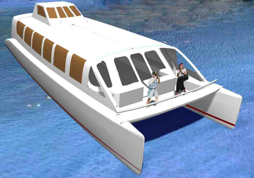 small power catamaran plans