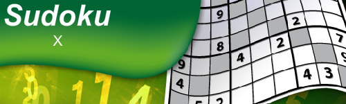 数字パズル「Denksport：Sudoku X」