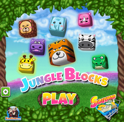 パズルボブル風ブロック消去パズル「Playing Jungle Blocks」
