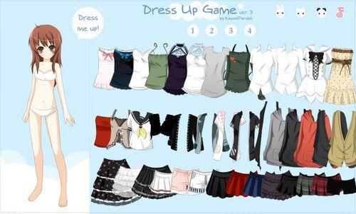 女子高生のドレスアップゲーム「Dress up game Ver.3」