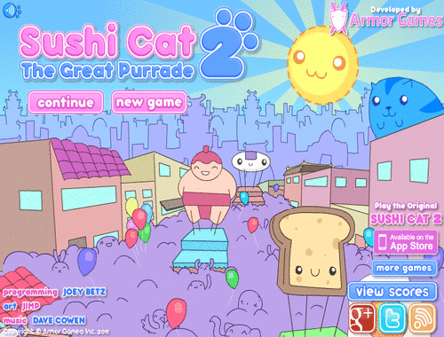 彼女を助けるために太るネコ「Sushi Cat 2 The Great Purrade」