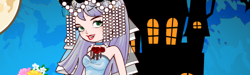 魔女の花嫁の着せ替えゲーム「Halloween Bride」