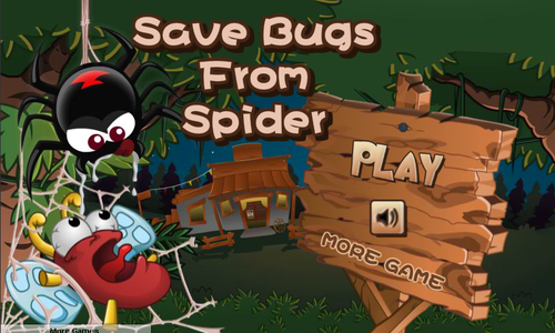 昆虫を蜘蛛から守るパズルゲーム「Save Bugs From Spider」