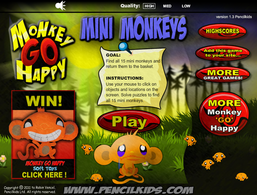 隠れている子猿を探そう「Monkey GO Happy MINI MONKEYS」