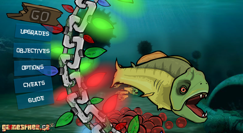 人食い魚のアクションゲーム「FEED US 4 - XMAS XPENSION」