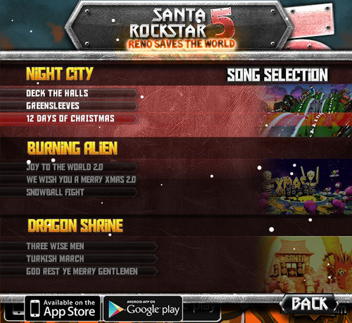 メタルなクリスマスの音ゲー「Santa Rockstar 5」