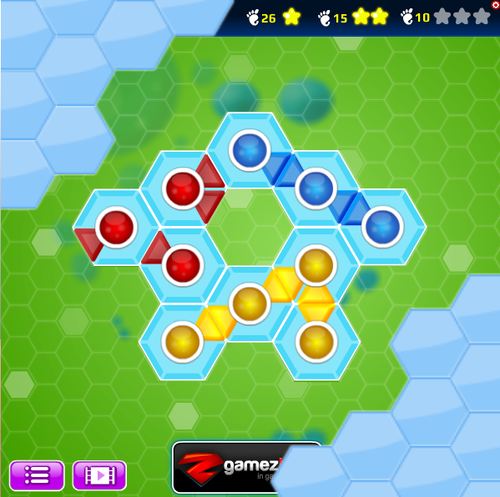 パネル入れ替えパズルゲーム　Hexagonator