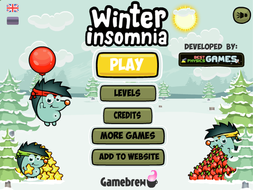 ハリネズミのリンゴ回収パズルゲーム　Winter Insomnia