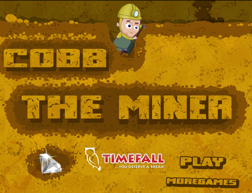 宝石を探すクリックアドベンチャーゲーム　Cobb The Miner