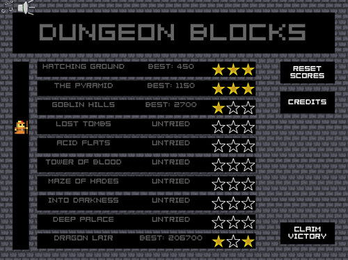 ブロックで囲んで高得点を目指そう　Dungeon Blocks
