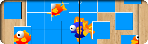 絵柄の動くジグソーパズルゲーム　Flash games Logic