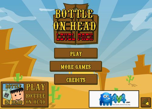 ビンだけを下に落とすパズルゲーム　Bottle On Head Level Pack