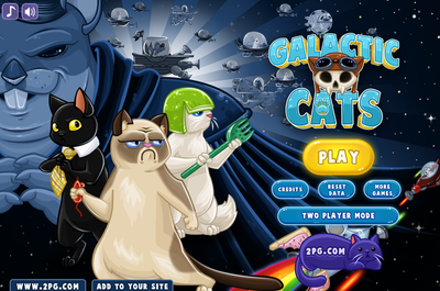 宇宙猫のふっ飛ばし系シューティング　Galactic Cats
