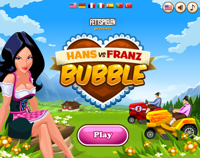 パズルボブルみたいなボール消去パズル　Hans vs Franz Bubble