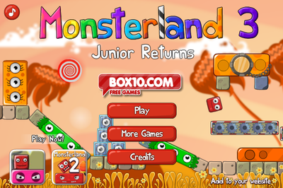 眠っているブロックを起こしてみよう　Monsterland 3. Junior Returns