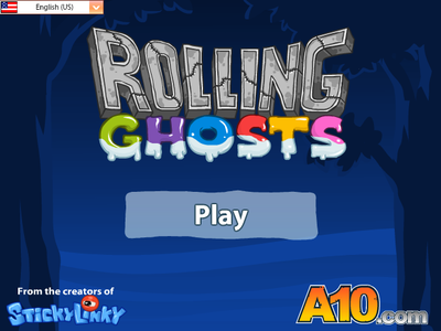 ゴーストに色を付け助けるパズルゲーム　Rolling Ghosts