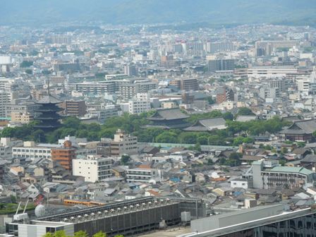 京都タワーから見る東寺♪