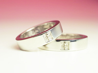 結婚指輪　裏表　デザイン