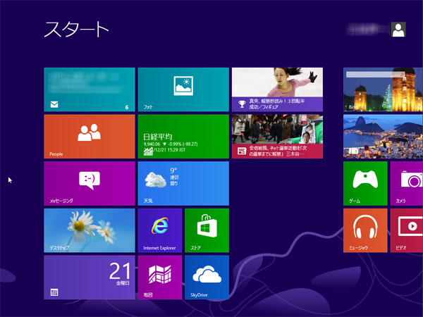 Windows8のスタート画面