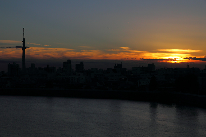 ダイヤモンド富士(青戸橋) 2012.11.10 5