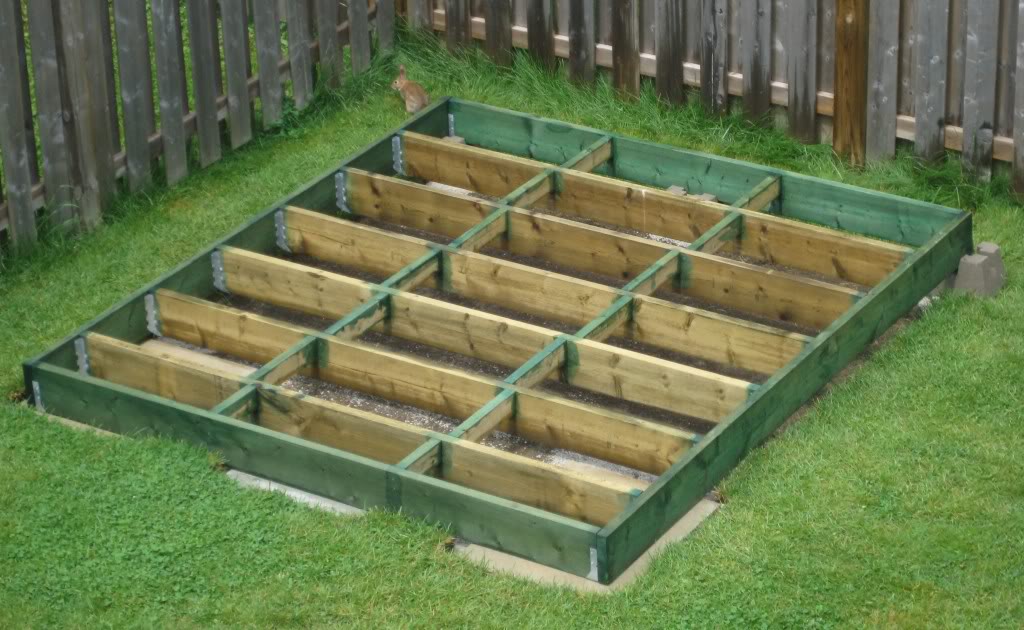 Build Shed Foundation Frame - How to learn DIY building 