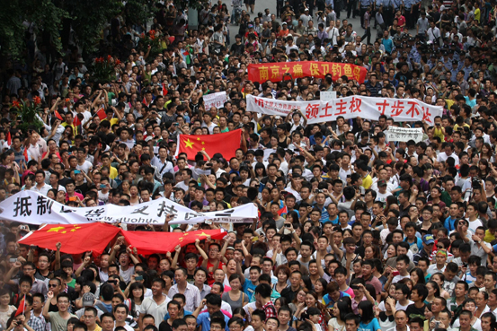 100都市超える＝中国の反日デモに今までにない何か熱い一体感を感じる