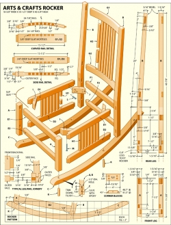 Wood Kids Rocking Chair Plans - Blueprints PDF DIY ...